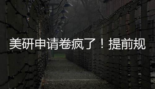 稳美研拿o提前卷疯规划，全程不踩雷了申请